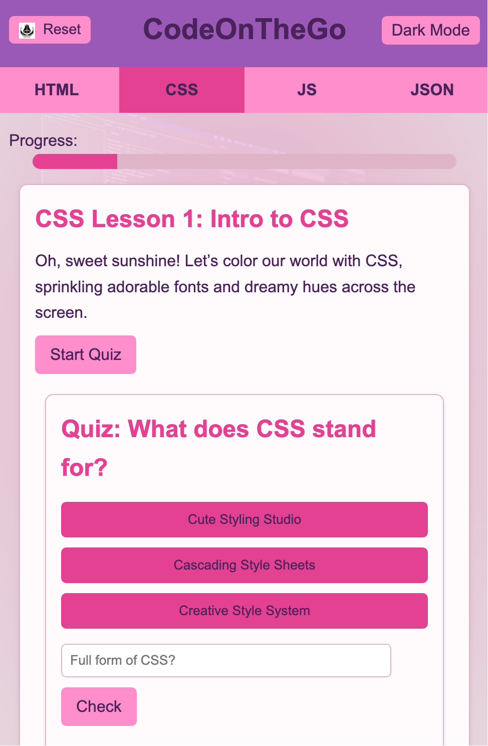 Learn Code App interface preview